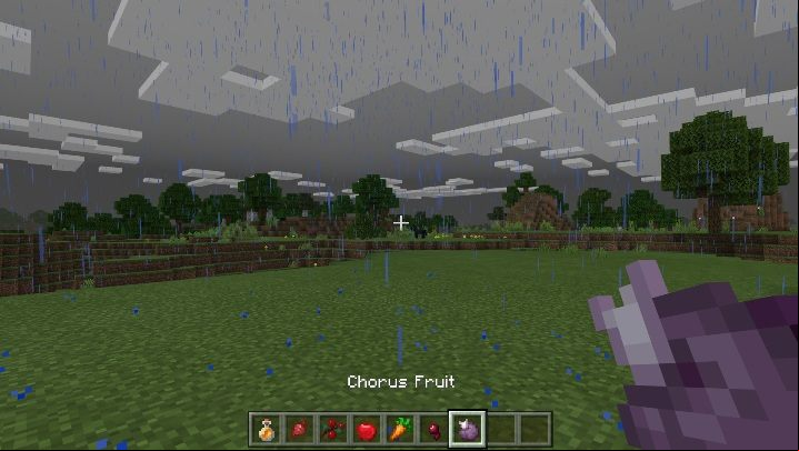 You get Chorus Fruit by destroying a plant of that name - Minecraft: Food - recipes, list, crafting - Recipes - Minecraft Guide