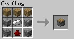The Piston moves the block in front of it whenever it receives the redstone signal - Minecraft: Redstone, transportation - recipes, list, crafting - Recipes - Minecraft Guide