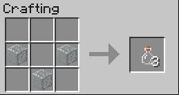 Glass bottles are used for storing potions - Minecraft: Miscellaneous - recipes, list, crafting - Recipes - Minecraft Guide