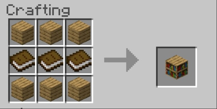 To make a book you need three sheets of paper and one leather - Minecraft: Book - how to craft it? - FAQ - Minecraft Guide