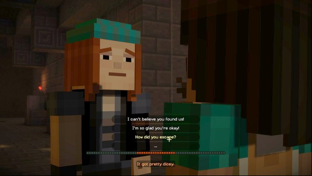 After returning to the temple, talk to Gabriel or Petra, depending on who you chose to rescue from Wither in the first episode - Chapter 2 - Walkthrough - Minecraft: Story Mode: A Telltale Games Series - Game Guide and Walkthrough