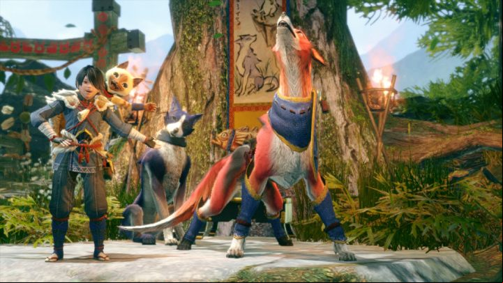 The area of Kamura Village where you can hire new companions - Monster Hunter Rise: Buddies - Basics - Monster Hunter Rise Guide