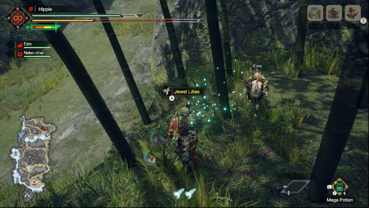 Each hunting region has several Jewel Lilies - Monster Hunter Rise: Wirebugs - Basics - Monster Hunter Rise game guide