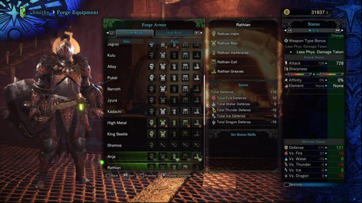 Anja Armor - stats and resistances - Armors - Low Rank in Monster Hunter World - Workshop - Monster Hunter World Game Guide