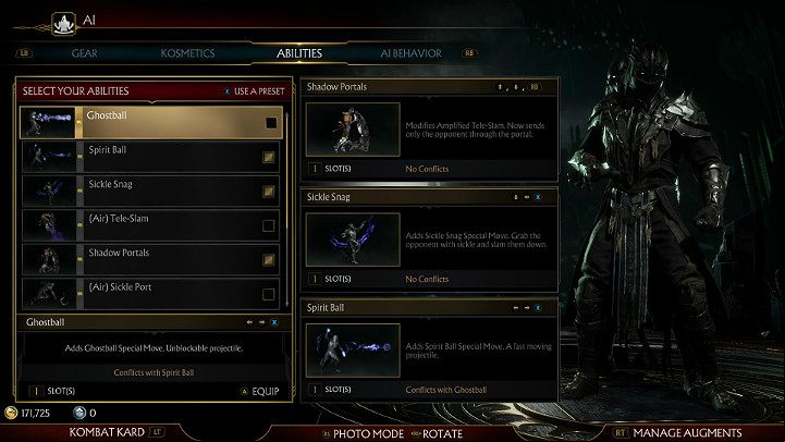 Choosing the right abilities is a crucial point when creating an AI bot - How to create an AI bot in Mortal Kombat 11? - Basics - Mortal Kombat 11 Guide and Tips