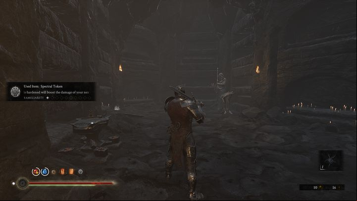 You can also upgrade your weapon here if you have the proper materials - Mortal Shell: Crypt of Martyrs walkthrough - Walkthrough - Mortal Shell Guide, Walkthrough