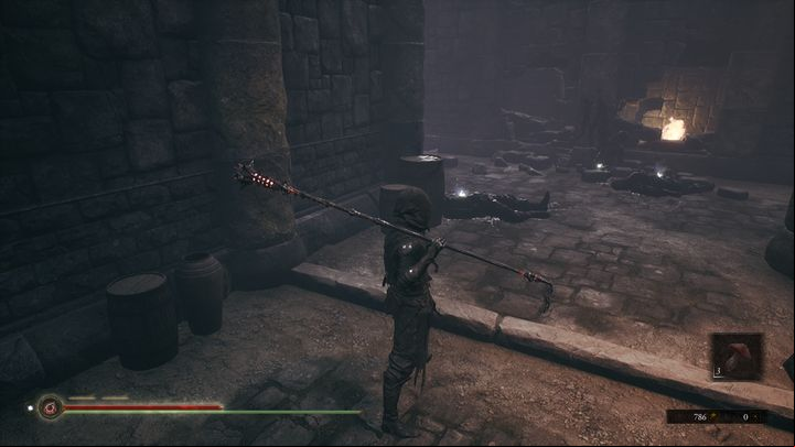 Dont get tricked by the number of items that you can pick up on both left and right sides - they are guarded by regular opponents - Mortal Shell: Shrine of Ash walkthrough - Walkthrough - Mortal Shell Guide, Walkthrough
