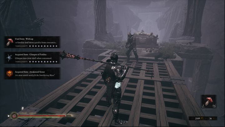 You will see a small bridge - Mortal Shell: Shrine of Ash walkthrough - Walkthrough - Mortal Shell Guide, Walkthrough