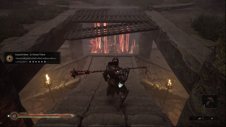 At the bottom, you will find a chest containing 2x Mortal Token and Extracted Tar - Mortal Shell: Shrine of Ash walkthrough - Walkthrough - Mortal Shell Guide, Walkthrough
