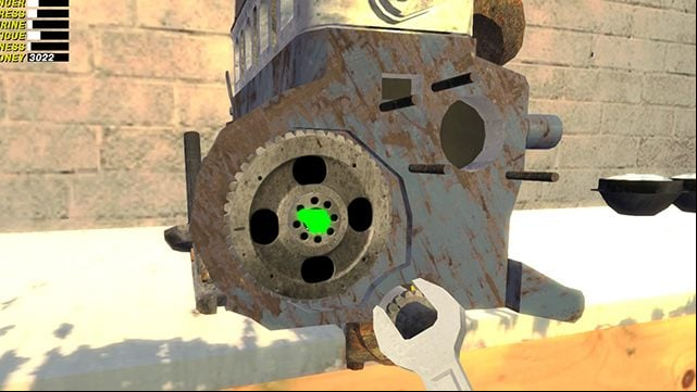 SETTING - you will find a special marking on the engine block, a blade indicating approximately 10 oclock - Engine and Gearbox of the Satsuma car | My Summer Car - Assembling the Satsuma car - My Summer Car Guide