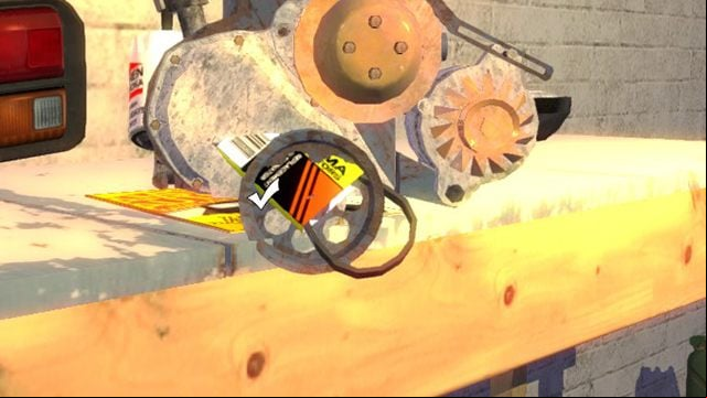 Put on the alternator belt. - Engine and Gearbox of the Satsuma car | My Summer Car - Assembling the Satsuma car - My Summer Car Guide
