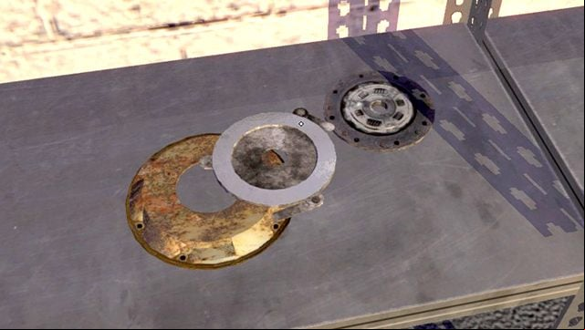 Mount the prepared set on the flywheel and tighten it with six 6mm screws - Engine and Gearbox of the Satsuma car | My Summer Car - Assembling the Satsuma car - My Summer Car Guide