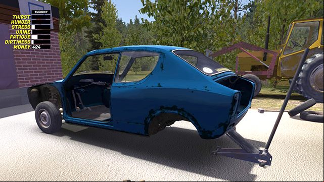 Prepare two TRAIL ARM for the back - Suspension and steering system of the Satsuma car | My Summer Car - Assembling the Satsuma car - My Summer Car Guide
