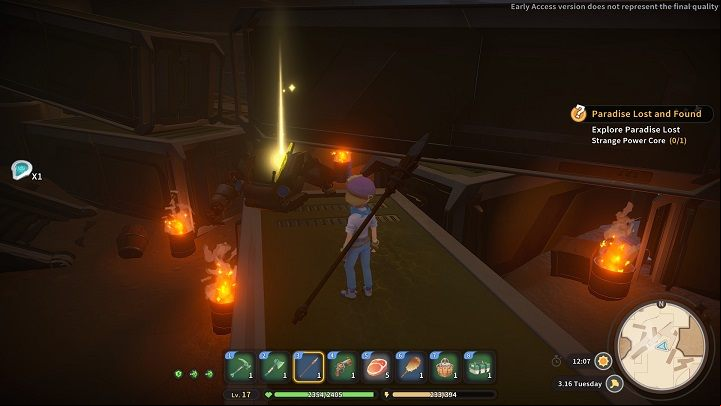 Keep going and climb the container to find the Yellow Mall Key - My Time at Sandrock: Paradise Lost and Found - walkthrough - Main missions - My Time at Sandrock Guide, Walkthrough