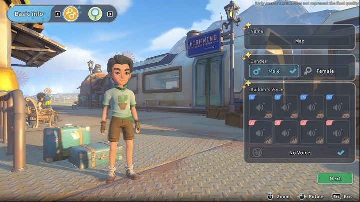 In the first tab, you need to choose - My Time at Sandrock: Character Creation - Basics - My Time at Sandrock Guide, Walkthrough