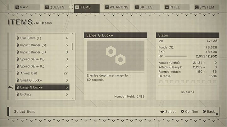 1 - NieR Automata: Gold (G) - how to collect? - FAQ - NieR Automata Guide