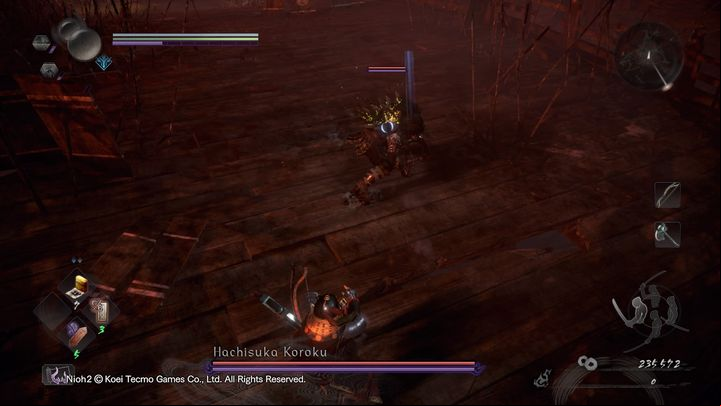 Hachisuka Koroku is a Yokai who looks like a human - NiOh 2: Hachisuka Koroku boss fight - Bosses - NiOh 2 Guide