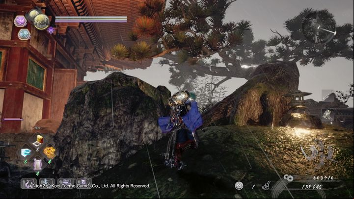 Go outside and follow the toppled tree trunk to the top - Pervading Waters | NiOh 2 Walkthrough - Main missions - NiOh 2 Guide