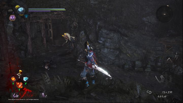 Watch out for the Yamanba leaning from behind the right corner - she will probably attack you with a Burst Attack - The Hidden Monsters of Okehazama | NiOh 2 Walkthrough - Main missions - NiOh 2 Guide