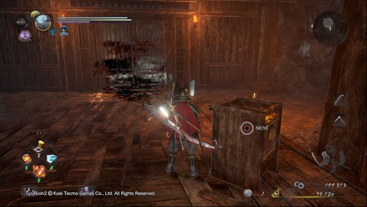 When you reach the top, go ahead and you will encounter a human soldier - The Hollow Fortress | NiOh 2 Walkthrough - Main missions - NiOh 2 Guide
