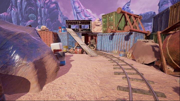 To enter it, you need to back down a little, until you see a footbridge visible on the above screenshot - Scrapyard and Mayors House | Walkthrough - Walkthrough - Obduction Game Guide