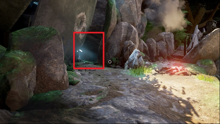 The entrance can be barely visible through the fog, but by navigating using the above screenshot, you should be able to find it without difficulties - Bridges, Maray tree and Mofang | Walkthrough - Walkthrough - Obduction Game Guide