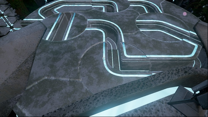 Compare the shape of the Maze with the picture above - Establishing a path and powering the Capsule | Walkthrough - Walkthrough - Obduction Game Guide