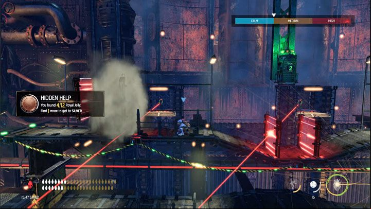 We reach the button in the upper right part of the room - pressing it will lead to the appearance of snipers - Oddworld Soulstorm: Descent to Level 2, The Mines - guide, walkthrough description - 11: The Mines - Oddworld Soulstorm Guide