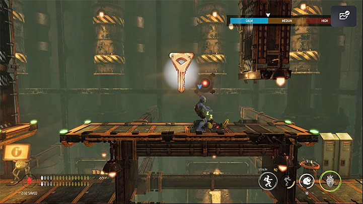 You will find the first sleeping Slig shortly after you start exploring the Tank Row 1 location - Oddworld Soulstorm: Reaching the Fueling Tower, Phat Station - walkthrough - 6: Phat Station - Oddworld Soulstorm Guide