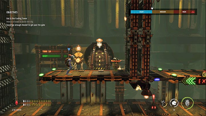 You will reach the upper balcony with the first Moolah Gate - Oddworld Soulstorm: Reaching the Fueling Tower, Phat Station - walkthrough - 6: Phat Station - Oddworld Soulstorm Guide