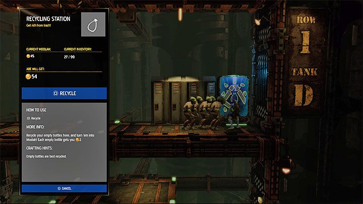 At the end of the main corridor, there is also the first Recycling Station - Oddworld Soulstorm: Reaching the Fueling Tower, Phat Station - walkthrough - 6: Phat Station - Oddworld Soulstorm Guide