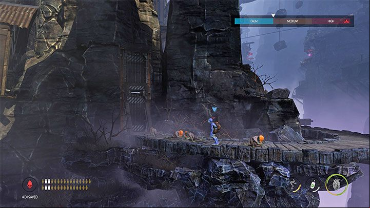 These are not all the attractions of the secret area - Oddworld Soulstorm: Crossing the valley on the lift, Sorrow Valley - walkthrough - 5: Sorrow Valley - Oddworld Soulstorm Guide