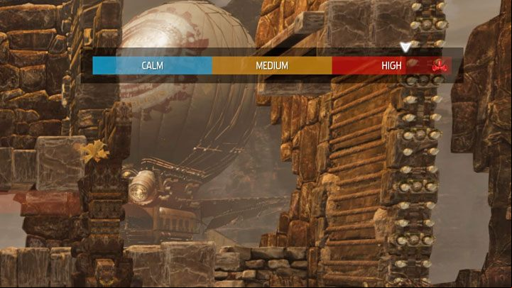 In areas with opponents present, the enemy alertness bar will appear in the upper right corner of the screen - Oddworld Soulstorm: Sneaking - Basics - Oddworld Soulstorm Guide