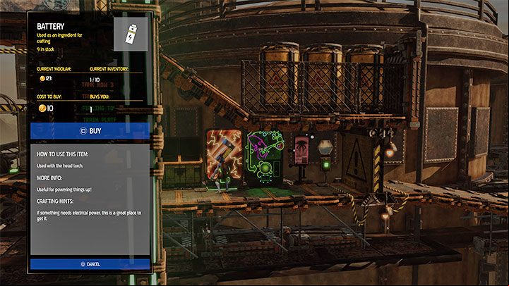 Rare crafting materials can be purchased at vending machines starting from level 6 (Phat Station) - Oddworld Soulstorm: Crafting - Basics - Oddworld Soulstorm Guide