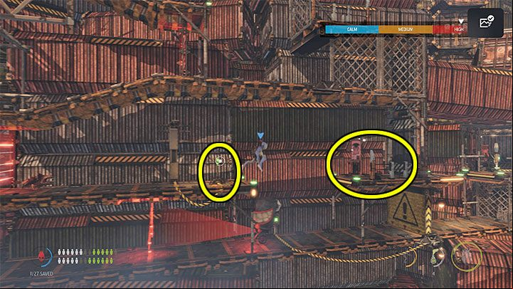 Once you are in the new location, go right - Oddworld Soulstorm: Crossing The Gantry Channel, The Yards - walkthrough - 15: The Yards - Oddworld Soulstorm Guide
