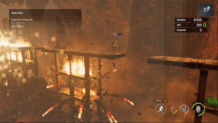 The final part of this level is only a very linear escape - Oddworld Soulstorm: Escape from the burning cave, The Raid on Monsaic - walkthrough - 1: The Raid on Monsaic - Oddworld Soulstorm Guide