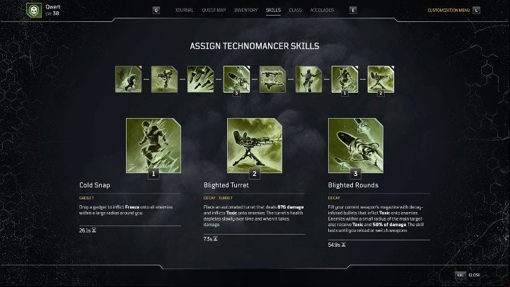 The Technomancer has 8 unique skills that can be unlocked at specific character levels - Outriders: Technomacer - premade character build - Technomancer - Outriders Guide