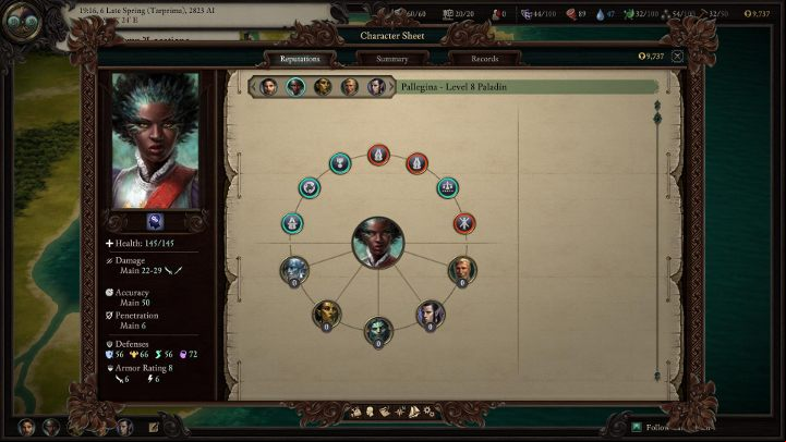 This is how Reputations bar looks like for the rest of your party - Pillars Of Eternity 2: List of all companions - Party - Pillars Of Eternity 2 Deadfire Game Guide