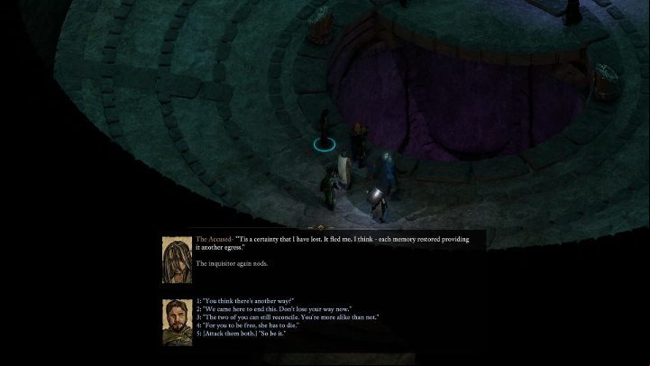 Again, you will be in the courtroom where the interrogation took place - the inquisitor and the accused woman will start talking to each other - Pillars of Eternity 2 Beast of Winter: The Endless Queries - Walkthrough - Main Quests - Pillars Of Eternity 2 Deadfire Game Guide
