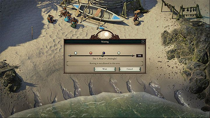 The easiest and the most comfortable method of changing time in Pillars of Eternity 2 Deadfire is to use Waiting option by pressing R key (the same key also activates the option that lets you rest in a campsite) - Pillars Of Eternity 2: How to easily change time of a day? - FAQ - Pillars Of Eternity 2 Deadfire Game Guide