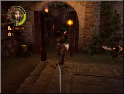 When all enemies in the area are defeated, start chasing the pig - itll lead you to the center of town where youll find the executioner and his buddies - Old Friends and Old Friends - Missions - Pirates of the Caribbean: Legend of Jack Sparrow - Game Guide and Walkthrough