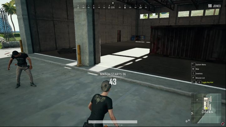 Spend the first seconds before the actual match to look around. - The landing in PUBG - The Course of The Game - PUBG Guide