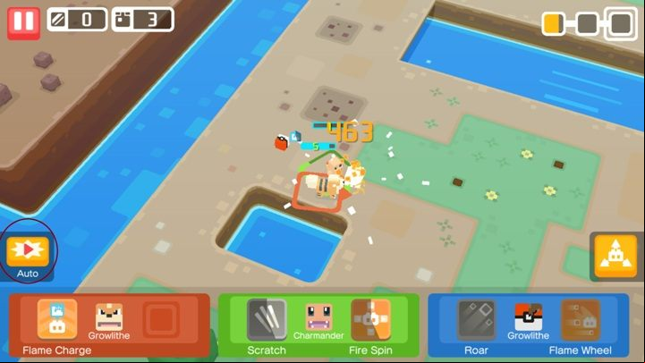 Pokemon Quest offers the possibility of automatic combat - How to fight and battle in Pokemon Quest? - Combat - Pokemon Quest Game Guide