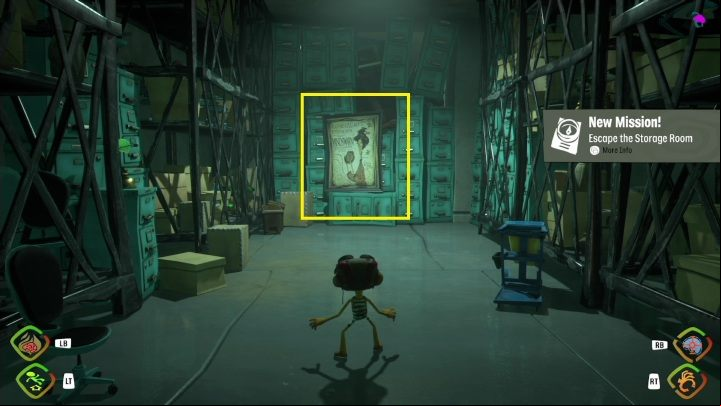 Start by burning the painting at the end of the room - Psychonauts 2: The Motherlobe - walkthrough - Walkthrough - Psychonauts 2 Guide