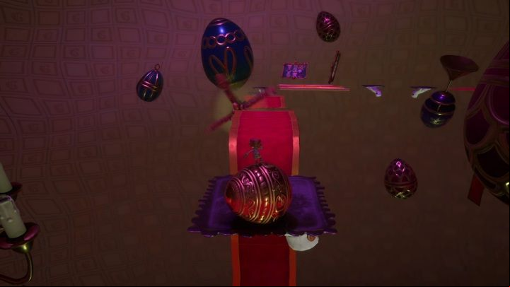It will transport you to a new room, in which you will move on a metal egg - Psychonauts 2: Fatherland Follies - walkthrough - Walkthrough - Psychonauts 2 Guide