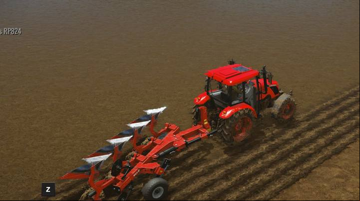 Plowing a rice field. - Field crops in Pure Farming 2018 - Farm work and investments - Pure Farming 2018 Game Guide