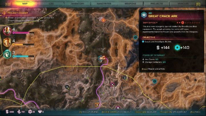 The ark is located on the south-central part of the Broken Track near the bandits den called The Edge - Arks in Broken Track - Side activities in Rage 2 - Arks - Rage 2 Guide