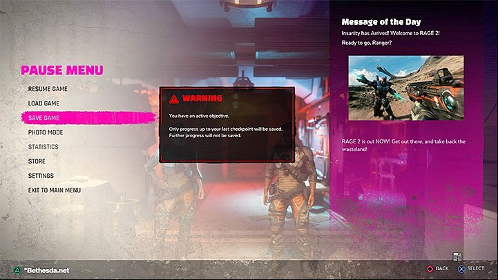 Yes, Rage 2 has the option to save the game manually - Rage 2 Guide