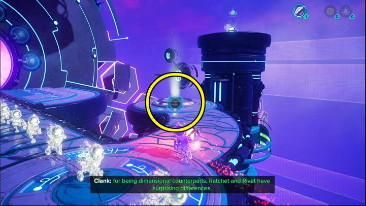Bring the lift sphere near the starting point - Ratchet & Clank Rift Apart: Repairing the anomaly and getting to the drill - walkthrough - Blizar Prime - Ratchet & Clank Rift Apart Guide