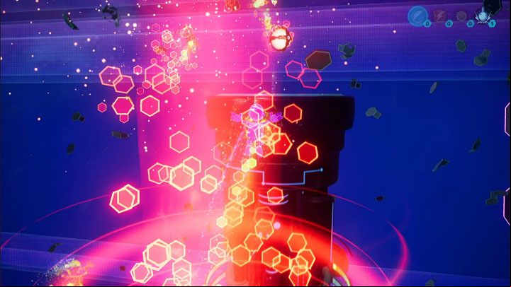 Now stand on the pressure plate from picture 1 to make the projections run in another direction - Ratchet & Clank Rift Apart: Clank, Return to Savali - puzzle guide, list - Clank and Kit Riddles - Ratchet & Clank Rift Apart Guide